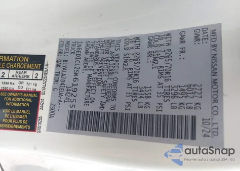 2025 Nissan Frontier King Cab S 4X2 from USA, damaged, VIN 1N6ED1CL2SN619255